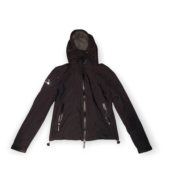 Superdry black nylon hooded cliff hiker jacket - Picture 1 of 5